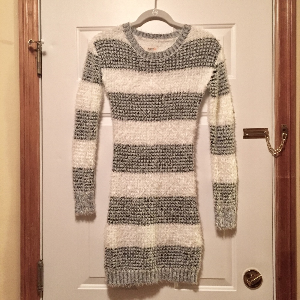 Sweater dress fuzzy